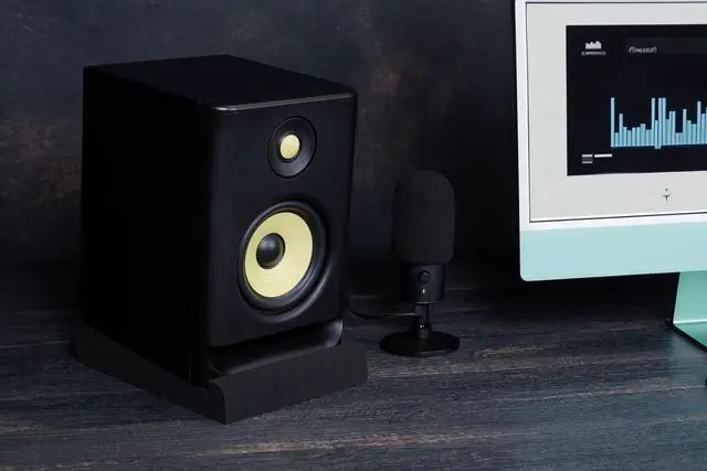 Alt view image 7 of 7 - - Studio Monitor Isolation Pads for 5 Inch Monitors, Pair of Two High Density Acoustic Foam which Fits Most Speaker Stands | SMPad 5