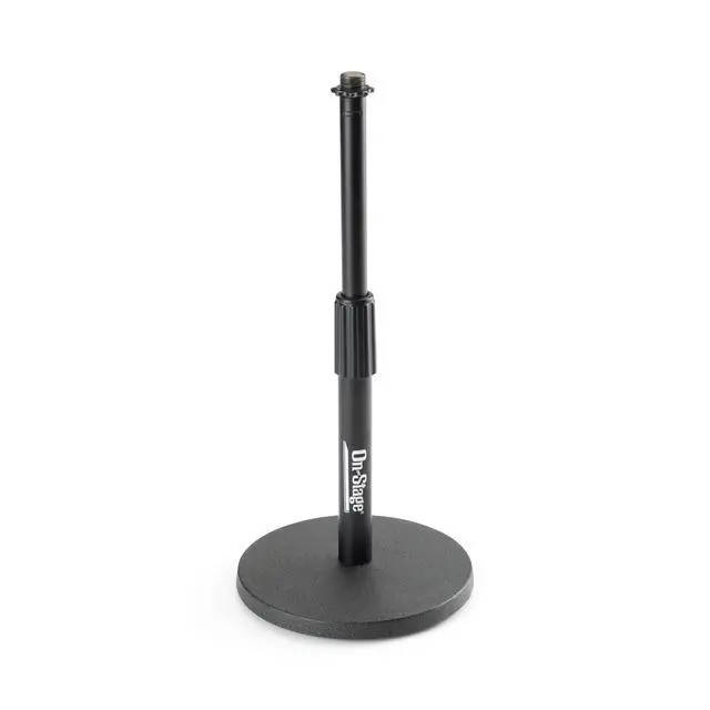 Alt view image 2 of 7 - DS7200B Adjustable Desktop Mic Stand (for Recording, Streaming, Podcasting, Bass, Drums&Amps, Adjustable Height, Round Weighted Base, 5/8-27 Threading, Metal, Black)