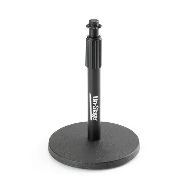 Alt view image 3 of 7 - DS7200B Adjustable Desktop Mic Stand (for Recording, Streaming, Podcasting, Bass, Drums&Amps, Adjustable Height, Round Weighted Base, 5/8-27 Threading, Metal, Black)