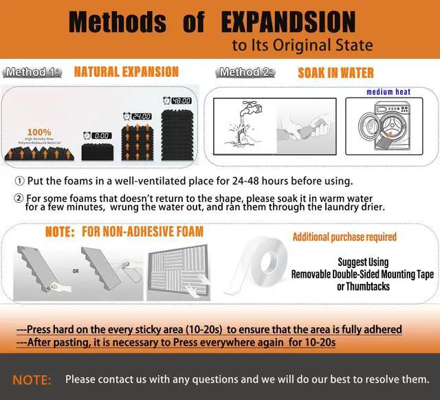 Alt view image 4 of 7 - Acoustic Foam Panels Sound Absorbing 12 Pack - 1" X 12"X 12" Sound Proof Panels Noise Reducing for Walls, High Density Sound Deadening Panels Black Wedge for Studio Recording & Office & Home