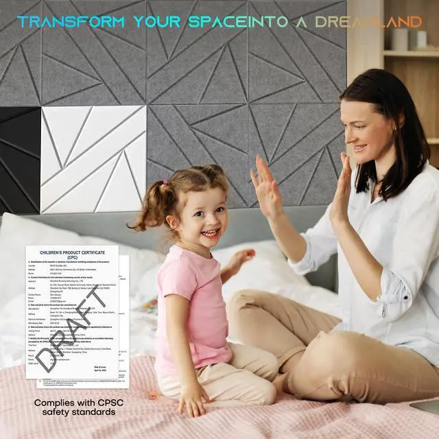 Alt view image 7 of 7 - 8 Pack Self-Adhesive Soundproof Wall Panels, 12 x 12 x 0.47 in Sound Proof Foam Panels for Walls, 1.2lb/ft³ High Density, Thicker 0.47in, Acoustic Panel, Peel and Stick Wall Panel Studio Black