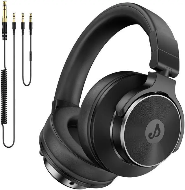 Main image of Wired Headphones Over Ear, Studio Monitor & Mixing DJ Headphones with 50mm Neodymium Drivers and 1/4 to 3.5mm Jack for Guitar AMP Podcast Piano Keyboard (Black)