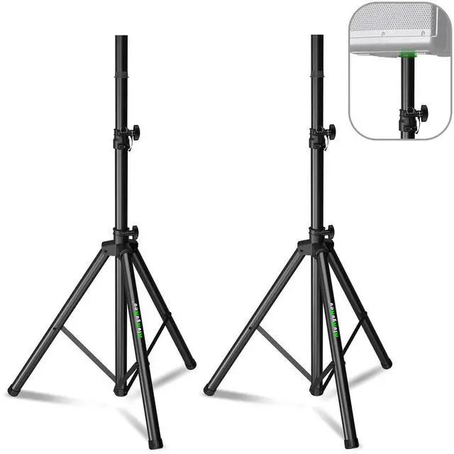 Main image of Pair of Speaker Tripod Stands Height Adjustable from 43.7'' to 70.8'' PA DJ Party Tripod Speaker Stand 35mm Compatible Insert