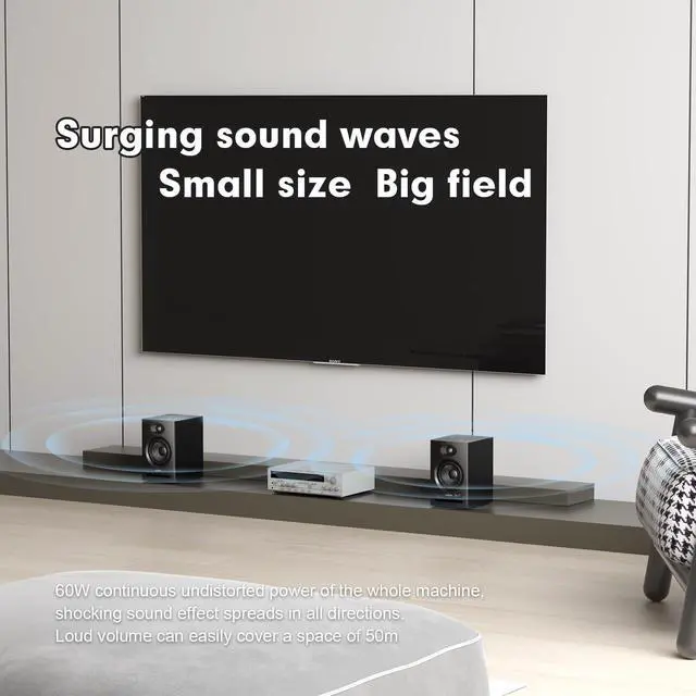 Alt view image 4 of 7 - C7 Dual-Mode 2.0 Studio Monitors, Active Monitor Speakers for Near Field Music Production, Bluetooth 5.3 Wireless Computer PC Monitor Gaming Bookshelf Speakers(Pair, Black)