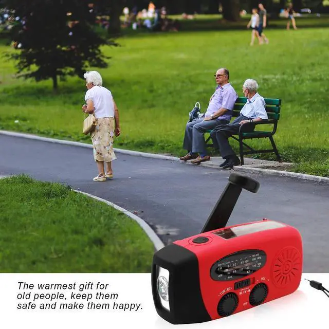 Alt view image 4 of 7 - Upgrade Portable Solar Emergency Weather Radio Hand Crank AM/FM NOAA Survival Radios with LED Flashlight 2000mAh Power for Smart Phone for Home Outdoor Camping Traveling Earthquake