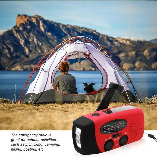 Alt view image 5 of 7 - Upgrade Portable Solar Emergency Weather Radio Hand Crank AM/FM NOAA Survival Radios with LED Flashlight 2000mAh Power for Smart Phone for Home Outdoor Camping Traveling Earthquake