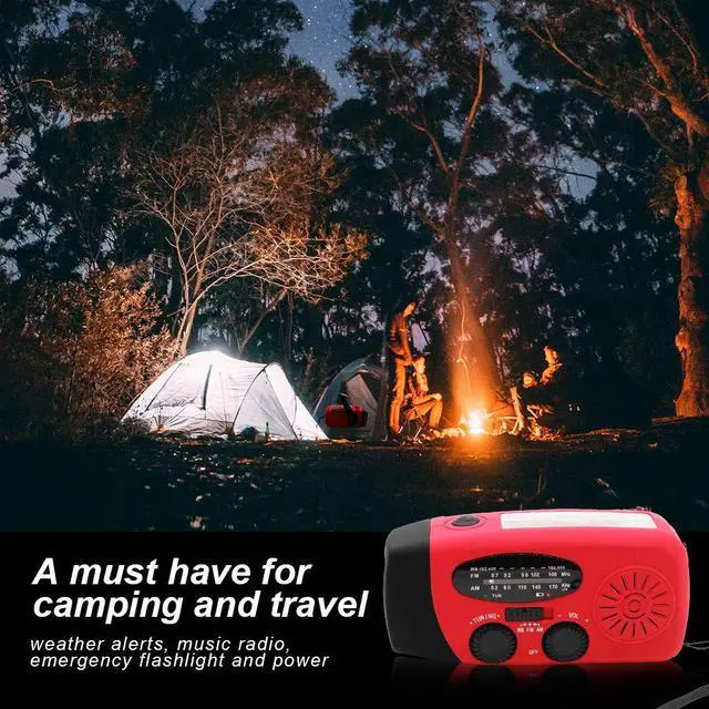 Alt view image 6 of 7 - Upgrade Portable Solar Emergency Weather Radio Hand Crank AM/FM NOAA Survival Radios with LED Flashlight 2000mAh Power for Smart Phone for Home Outdoor Camping Traveling Earthquake