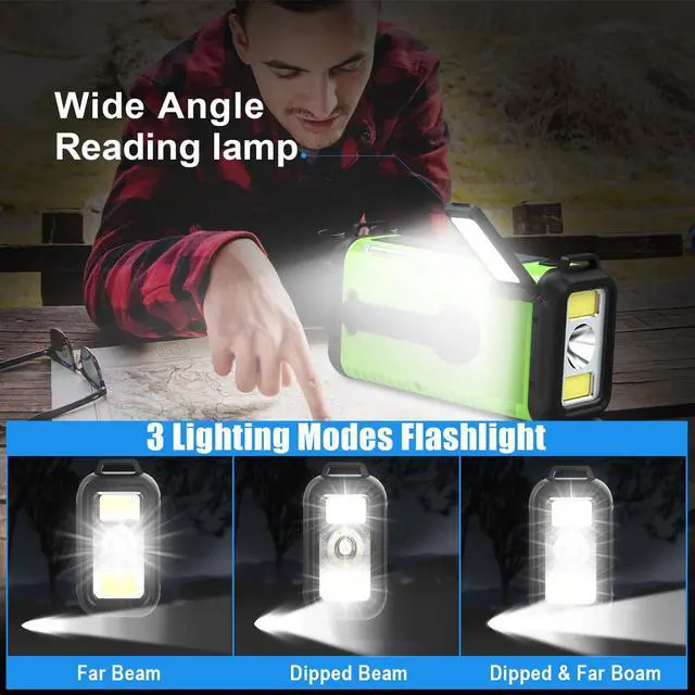 Alt view image 6 of 7 - AM FM NOAA Portable Emergency RadioUSB-C/Solar/Hand Crank Charging, Strong Reception & Sound, Large Dial Easy to Use,Alert, Flashlight, Reading Lamp, Cell Phone Charger and SOS Siren