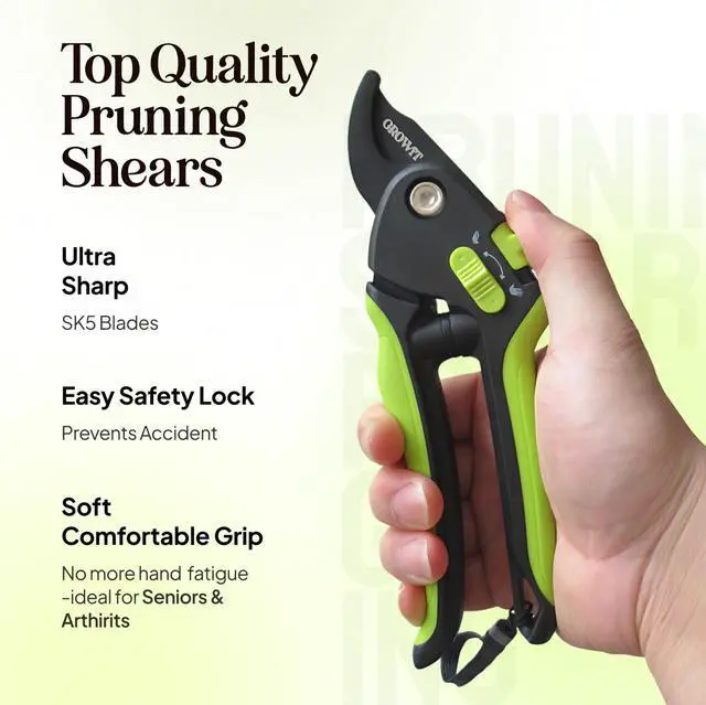 Alt view image 2 of 7 - Ultra Sharp Pruning Shears Hedge Clipper Cuts 3X Easier, Dual-Size Opening, Weak Hand Arthritis Clippers, Rust-Resistant Pruner, Effortlessly Cuts
