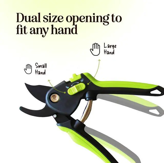 Alt view image 4 of 7 - Ultra Sharp Pruning Shears Hedge Clipper Cuts 3X Easier, Dual-Size Opening, Weak Hand Arthritis Clippers, Rust-Resistant Pruner, Effortlessly Cuts