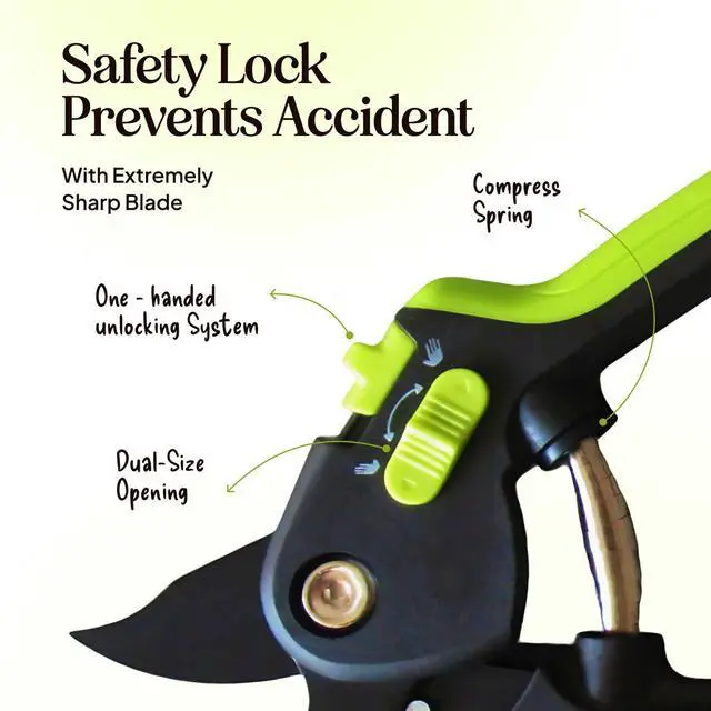 Alt view image 5 of 7 - Ultra Sharp Pruning Shears Hedge Clipper Cuts 3X Easier, Dual-Size Opening, Weak Hand Arthritis Clippers, Rust-Resistant Pruner, Effortlessly Cuts