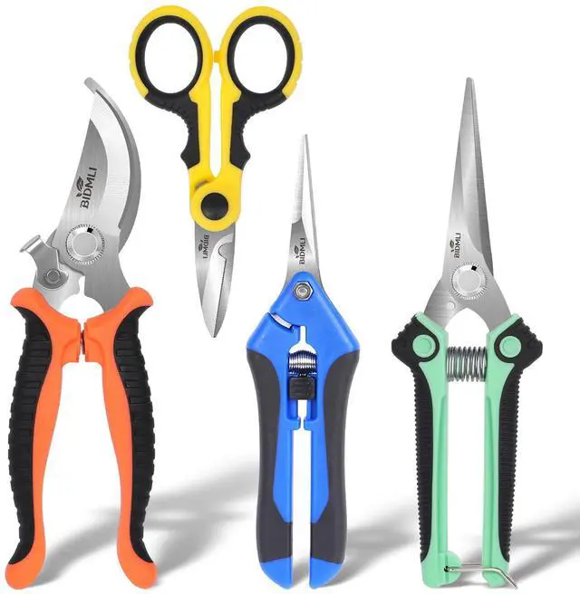 Main image of 4-Pack Multifunctional Garden Scissors Set-Stainless Steel Pruning &Floral Shears with One-Piece Handle Blades for Tree Pruning, Flower Trimming, and Fruit Picking Tasks at Home&Garden Tool.