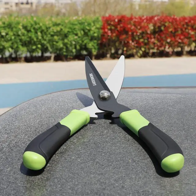Alt view image 6 of 7 - Hedge Shears Clippers for Trimmer,Garden Clippers Handheld,Boxwood,Shrubs, Bush Cutters Trimmer with Teflon Coating High Carbon Steel Blades,16"Gardening Shears with Comfort Grip Handles
