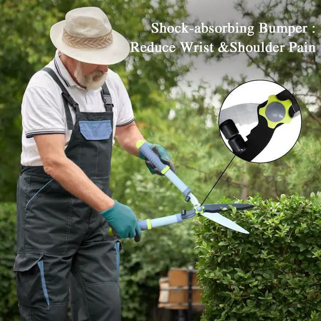 Alt view image 3 of 7 - Garden Loppers Pruning Shears, Updated 3PCS Hedge Clippers Combo Set, Branch Cutter with Compound Action, Chops Thick High Branch Ease, Professional Tree Trimmer Set Heavy Duty