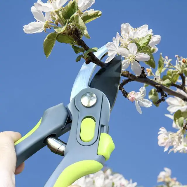 Alt view image 4 of 7 - Garden Loppers Pruning Shears, Updated 3PCS Hedge Clippers Combo Set, Branch Cutter with Compound Action, Chops Thick High Branch Ease, Professional Tree Trimmer Set Heavy Duty