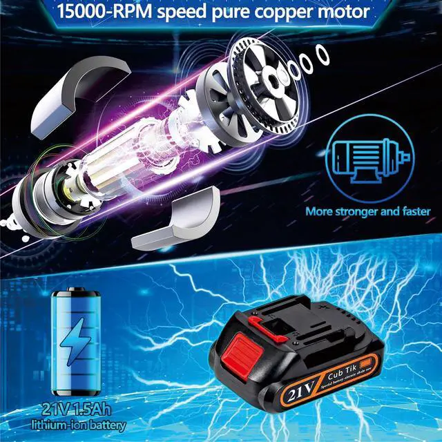 Alt view image 7 of 7 - Hedge Trimmer Cordless with Battery and Charger 21V Electric Brush Grass Shrub Trimmer 2 in 1 Handheld Mini Grass Shears Grass Cutter Battery Powered Hedge Trimmer Yellow