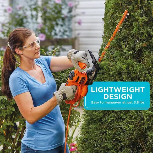 Alt view image 4 of 7 - Electric Hedge Trimmer, 16-Inch 3.0 Amp Compact Corded Power Hedge Trimmer (BEHT100)