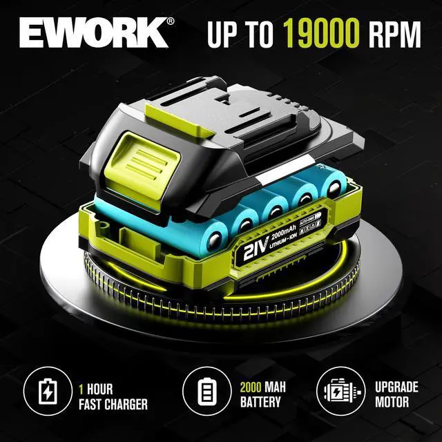 Alt view image 4 of 6 - 21V Cordless Hedge Trimmer & Grass Shears 2-in-1 Handheld Small Electric Bush Trimmer with 2x2.0Ah Battery and Charger, Battery Powered Shrub Trimmer for Garden, Yard, Lawn Maintenance