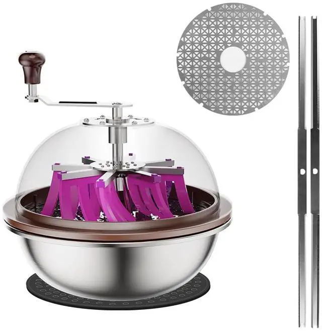 Main image of 13 inch Upgraded Bud Leaf Bowl Trimmer: Sharp Stainless Steel Blades for Spin Cut, Clear Visibility Dome, Solid Metal Gear Box & Dry Cutting Screen - Heavy-Duty for Plants, Flowers & Hydroponics