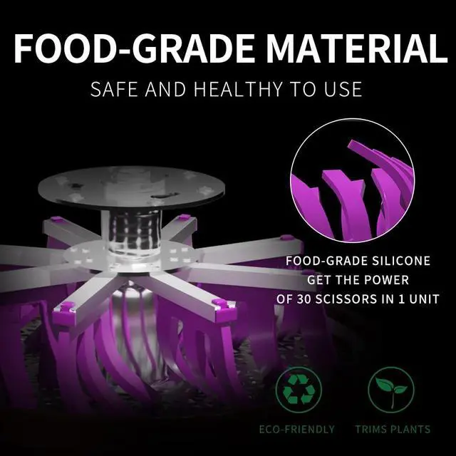 Alt view image 4 of 6 - 13 inch Upgraded Bud Leaf Bowl Trimmer: Sharp Stainless Steel Blades for Spin Cut, Clear Visibility Dome, Solid Metal Gear Box & Dry Cutting Screen - Heavy-Duty for Plants, Flowers & Hydroponics