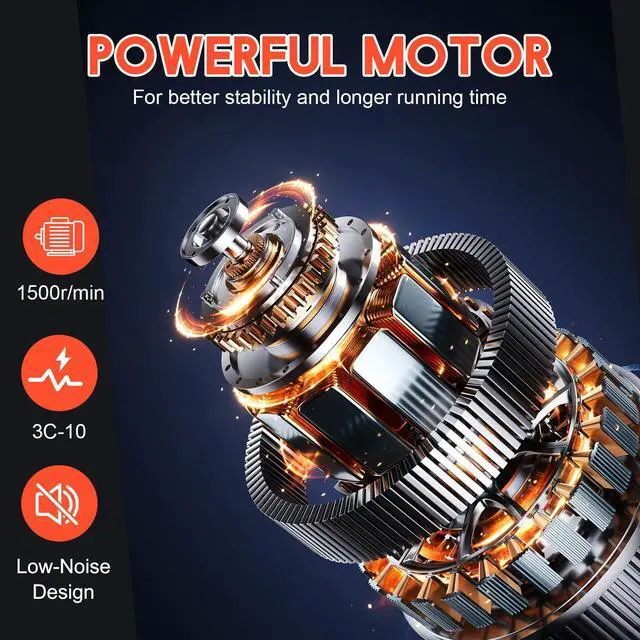 Alt view image 6 of 7 - 22 Cordless Hedge Trimmer, 24V Electric Shrub Trimmer, Bush Trimmer Cordless with 2 PCS 3.0Ah Rechargeable Battery and Charger, Electric Handheld Bush Clipper for Garden, Lawn