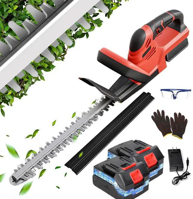 Main image of 22 Cordless Hedge Trimmer, 24V Electric Shrub Trimmer, Bush Trimmer Cordless with 2 PCS 3.0Ah Rechargeable Battery and Charger, Electric Handheld Bush Clipper for Garden, Lawn
