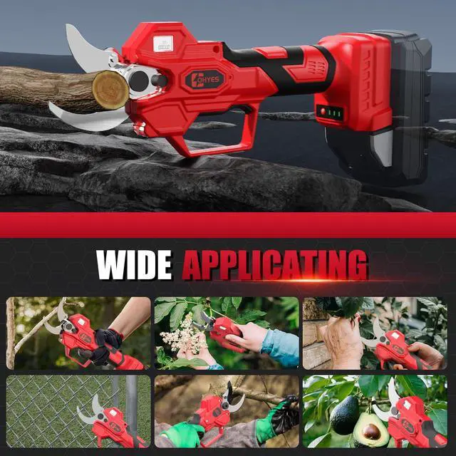 Alt view image 6 of 7 - Pruning Shears Max 1.5IN Cutting Diameter Compatible with Milwaukee 18V Battery Packs with LCD Display SK7 Blade ohyes For Gardening & Tree Pruning(Battery not included)