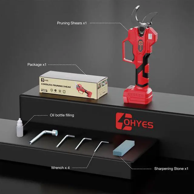 Alt view image 7 of 7 - Pruning Shears Max 1.5IN Cutting Diameter Compatible with Milwaukee 18V Battery Packs with LCD Display SK7 Blade ohyes For Gardening & Tree Pruning(Battery not included)