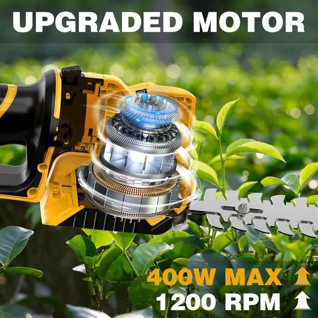 Alt view image 4 of 7 - Cordless Hedge Trimmer for Dewalt 20V MAX Battery (No Battery) - Electric Hedge Trimmer Cordless Grass Trimmer, Bush Trimmer & Grass Shears for YardBrushless MotorPowerful & Lightweight