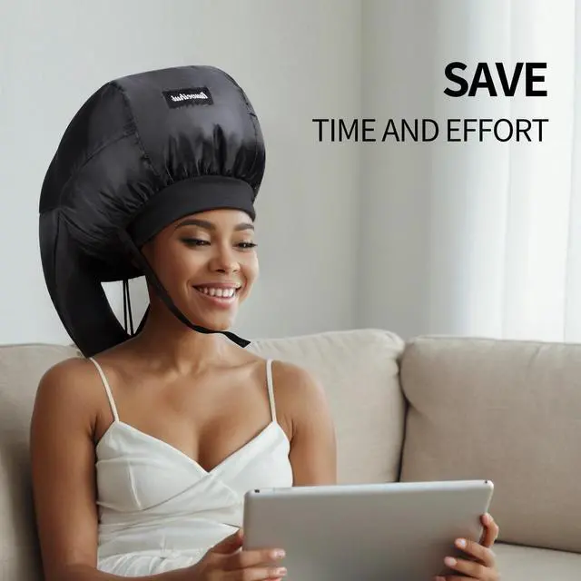 Alt view image 7 of 7 - Bonnet Hair Dryer, Ideal Hair Diffuser for Curly Hair Your Ultimate Solution - Spacious Capacity Blow Dryer Cap for Rapid Styling of Curls