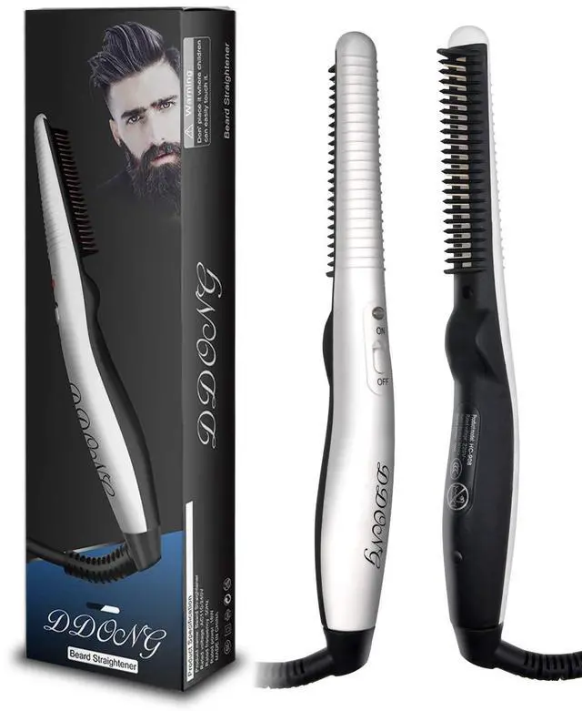 Main image of Beard Straightener Comb for Men,Hair Hot Comb,Quick Electric Heated Beard Brush Styler,Travel Portable Styling Comb beard iron, Multifunctional Straightening Brush