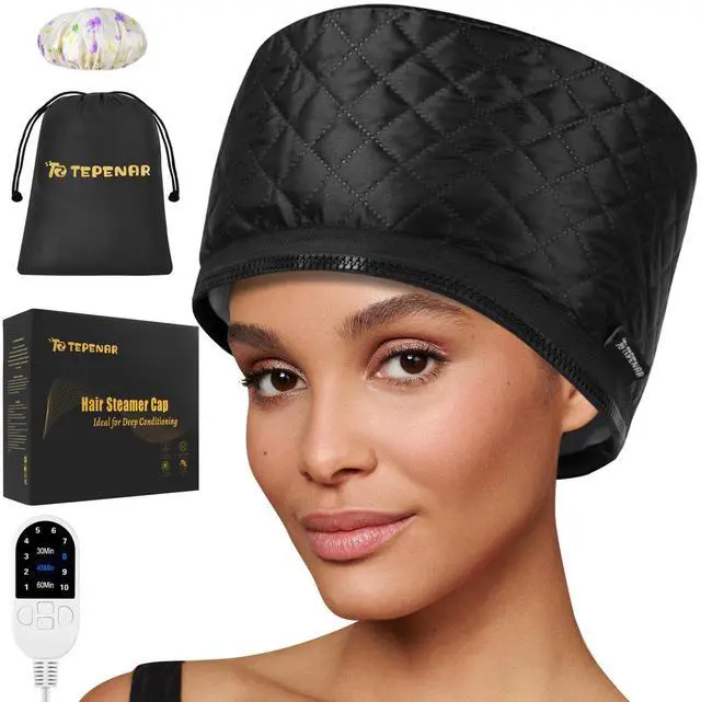 Main image of Hair Steamer for Deep Conditioning: Upgraded Heat Cap with 10-Level Fast Heating 3 Time Settings for Natural Hair Portable Thermal Steam Cap for Home Hair Treatment