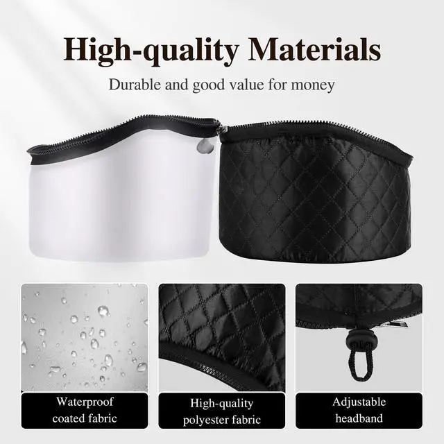 Alt view image 5 of 7 - Heat Cap for Deep Conditioning: 10-Level Heats Up Quickly 3 Time Settings Hair Steamer for Natural Hair Home Use Thermal Steam Cap for Black Hair Portable Heating Caps