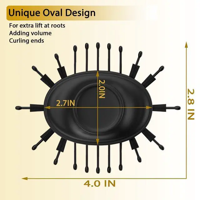 Alt view image 6 of 7 - Hair Dryer Brush, Blow Dryer Brush for Women Fast Styling, One Step Blowout Brush with Display Screen-Less Frizz, More Shine, Oval Ceramic Barrel, Negative Ion