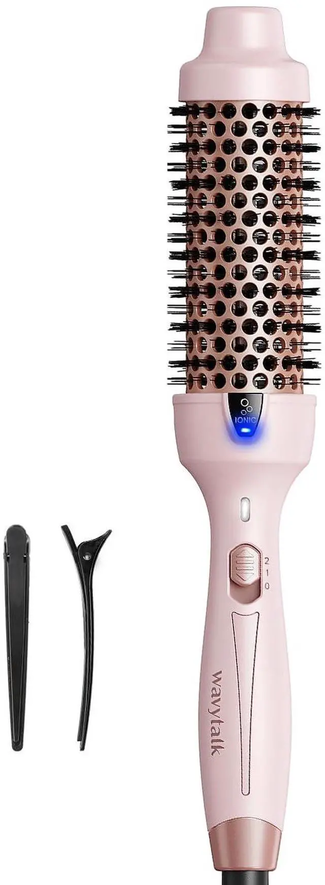 Main image of Thermal Brush, Blowout Express 1.5 Inch Negative Ion Thermal Round Brush Creates Blowout Look Makes Hair Shinier & Smoother, Dual Voltage, Easy to Use (Pink)