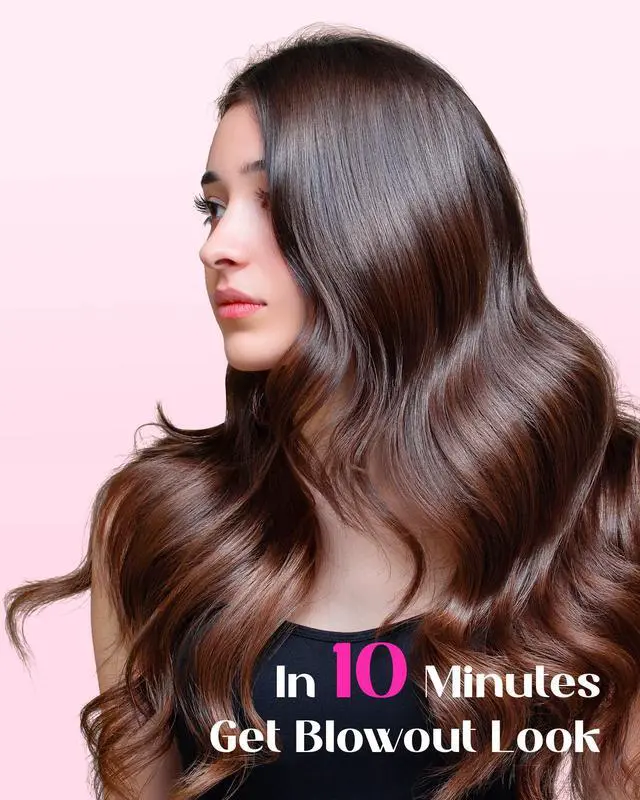 Alt view image 3 of 6 - Thermal Brush, Blowout Express 1.5 Inch Negative Ion Thermal Round Brush Creates Blowout Look Makes Hair Shinier & Smoother, Dual Voltage, Easy to Use (Pink)