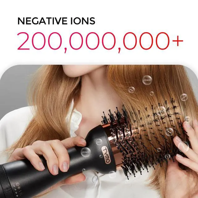 Alt view image 3 of 7 - Hair Dryer Brush Blow Dryer Brush in One, 4 in 1 Ionic Hairdryer and Styler Volumizer with Oval Titanium Barrel, Hot Air Straightener for Smooth Frizz-Free Blowout, Gold