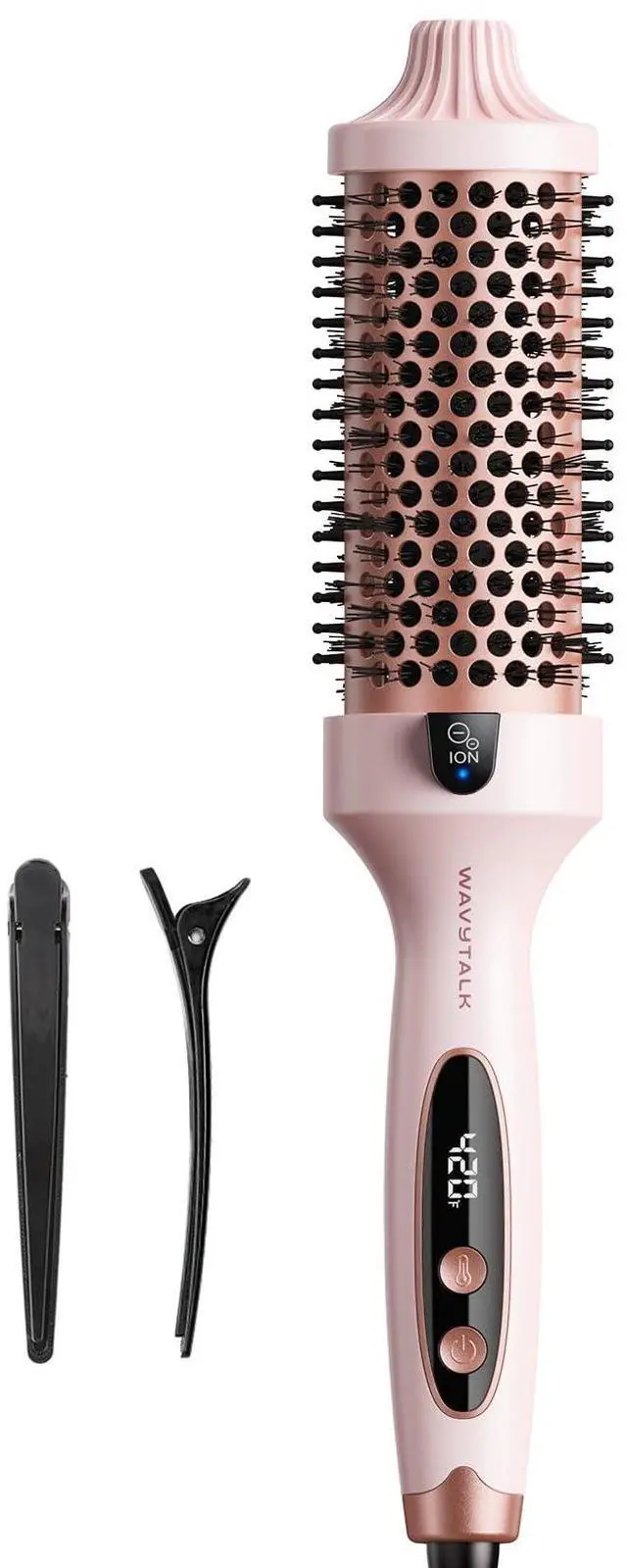 Main image of Thermal Brush Blowout Boost Grande, 1.77 Inch Heated Round Brush for Long Hair Blowout, Tourmaline Ceramic Negative Ion Technology Reduce Hair Damage, Dual Voltage Sakura Pink
