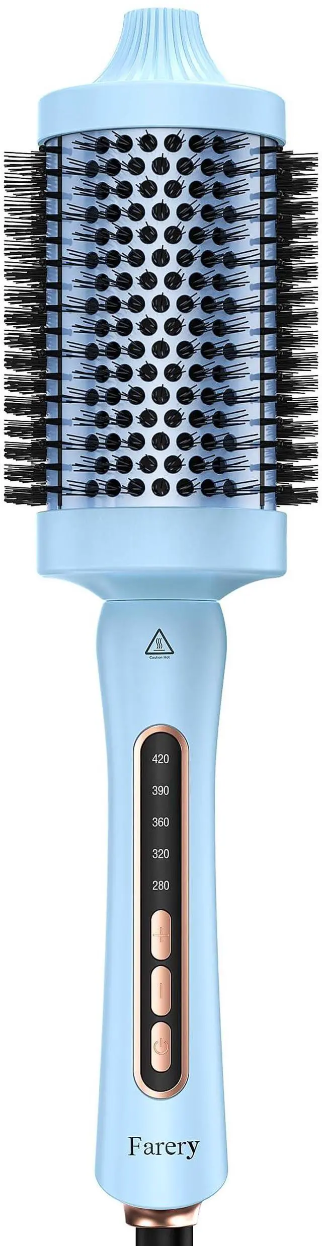 Main image of 2.4" Thermal Brush, Large Barrel Heated Round Brush with Triple PTC & 5 Heat Settings (280-420°F), Lightweight Dual Voltage for Voluminous Big Curls, Waves & Straightening Long Hair