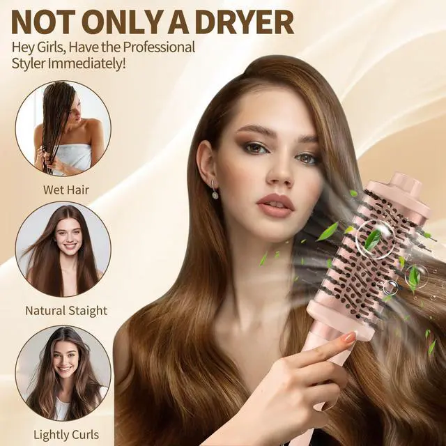 Alt view image 6 of 7 - 3-in-1 Hair Straightener Waves Curling Iron for Short & Long Hair Blow Out Dryer Brush Comb | Large Professional Salon Styling Tool Gift for Women,Men Hairstyles,Gfit for Men Women Teen