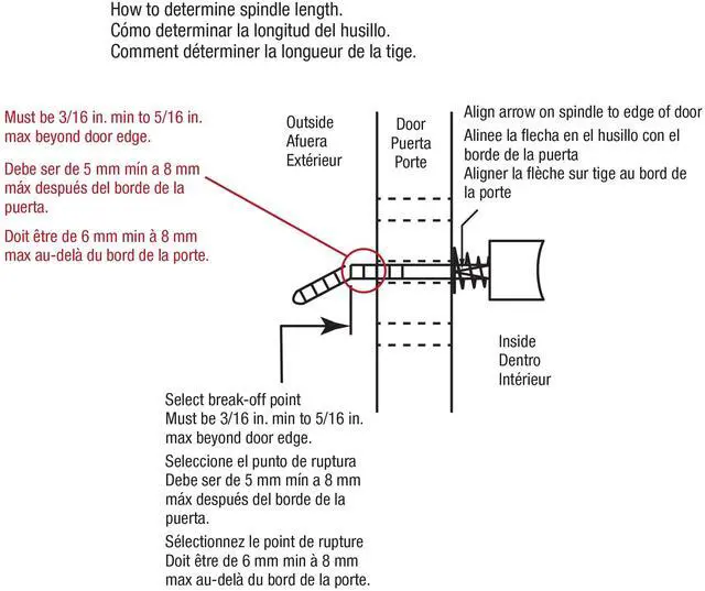 Alt view image 3 of 3 - K 5007 Screen and Storm Door Push Button Latch Set With Night Lock, Fits Doors 5/8 1-1/4 In. Thick, Black Finish (Single Pack)