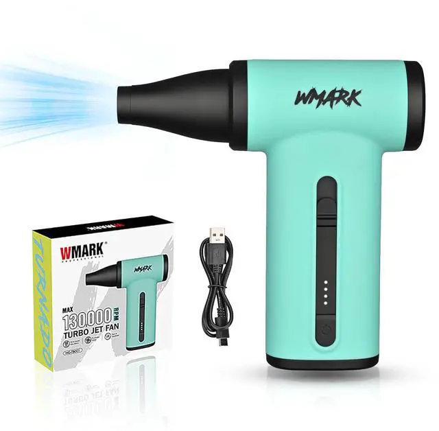 Main image of Compressed Air Duster Rechargeable Cordless-130000RPM Brushless Motor Stepless Control Handheld Mini Blower, 33m/s Wind Speed-Electric Air Duster for PC, Keyboard, Home, Car NG-TB001 (Blue)