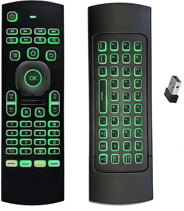 Main image of MX3 2.4G Mini Wireless Keyboard,Multifunctional Air Remote Mouse with Input Voice, 7 Color Backlit Remote Control, Infrared Remote Control for Android TV Box Projector PC MAC PS3 Pad Xbox