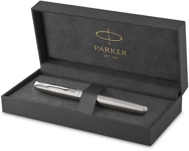 PARKER Sonnet Rollerball Pen, Stainless Steel with Palladium Trim