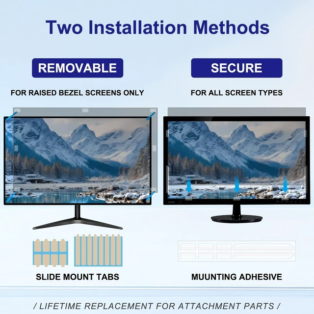 Alt view image 3 of 5 - LUSA DESIGN 32 Inch Privacy Screen for Computer Monitor 16:9 Aspect Ratio