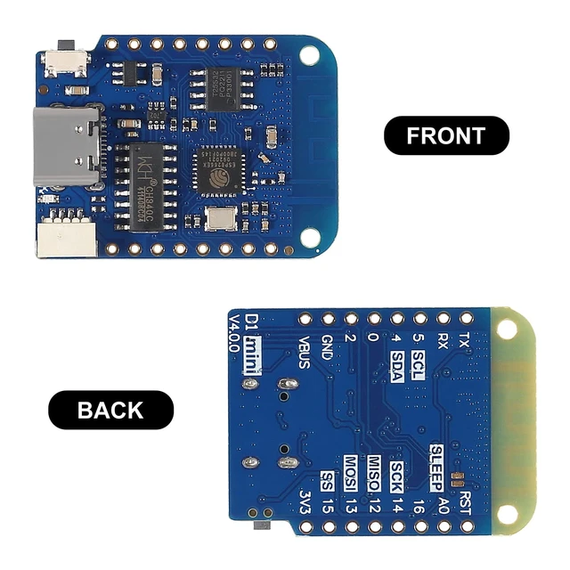 Alt view image 2 of 5 - AITRIP 10PCS WeMos D1 Mini V4.0.0 Type-C USB WiFi Internet of Things Board Based ESP8266 4MB Compatible with Arduino MicroPython Nodemcu(10PCS Wemos d1 mini)