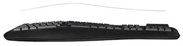 Alt view image 4 of 5 - Adesso TruForm AKB-150SB-TAA Desktop Ergonomic Smart Card Reader Keyboard (TAA Compliant), Black