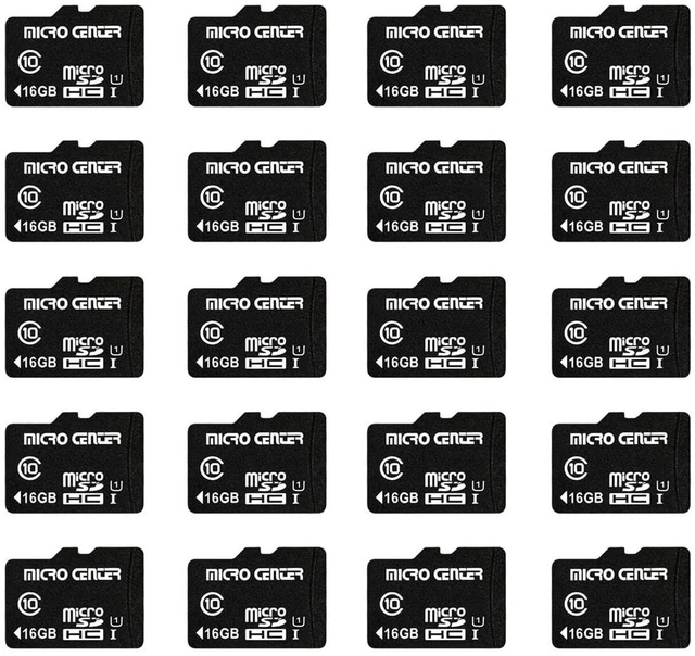 Main image of Micro Center 16GB Class 10 MicroSDHC Flash Memory Card with Adapter, 20Pack