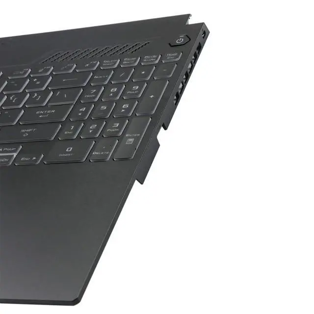 Alt view image 4 of 5 - BestParts Palmrest with RGB Backlit Keyboard Replacement for ASUS TUF Gaming F15 FX507 FX507ZC FX507ZE, A15 FA507 (for 56Wh Battery Models, Single Air Outlet Vent, US Layout, Transparent WASD Keys)