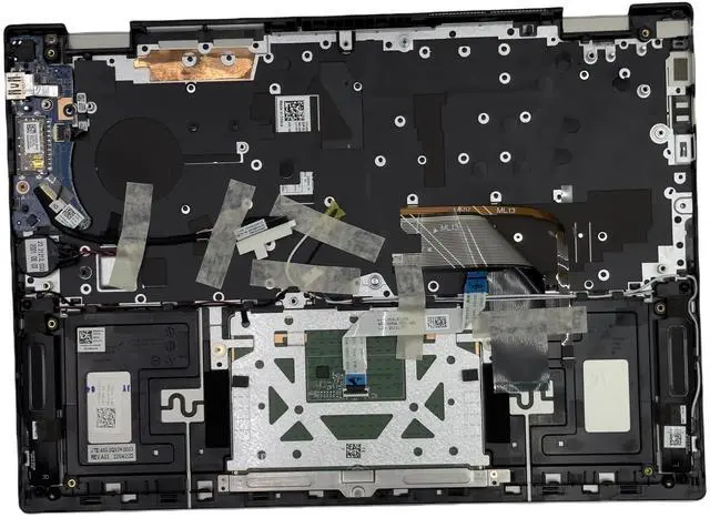 Alt view image 2 of 5 - Replacement Upper Case Palmrest Backlit Keyboard Touchpad Assembly with IO Board and Speaker for Dell inspiron 5420 5425 Gray 0WMRGK 460.0Q92H.0003